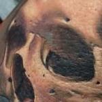 Tattoos - Realistic color skull tattoo, Brent Olson Art Junkies Tattoo - 104904